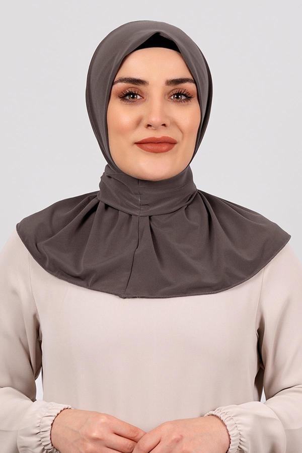 Hürrem Bone Vizon Pratik Hazır Geçmeli Tesettür Eşarp Sandy Kumaş Arkadan Çıtçıtlı 2101_10 - Image 1