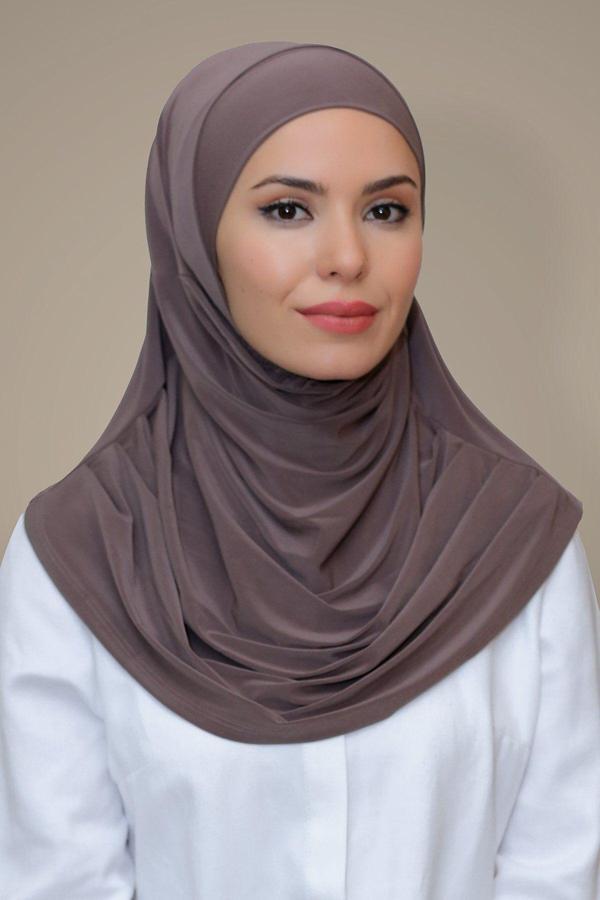 Hürrem Bone Vizon Pratik Hazır Geçmeli Tesettür Eşarp Sandy Kumaş Kendinden Boneli 1290_10 - Image 1