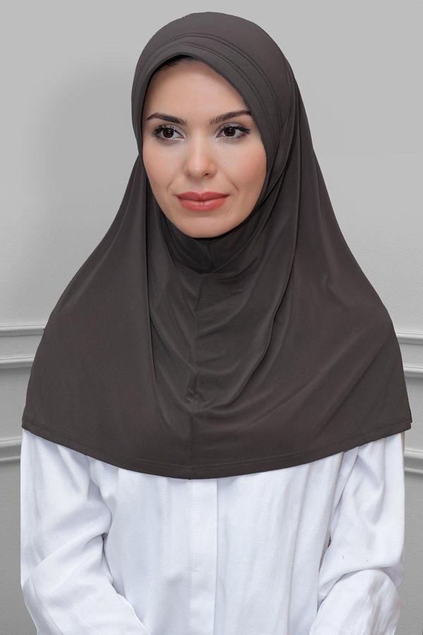 Hürrem Bone Vizon Pratik Hazır Geçmeli Tesettür Eşarp Sandy Kumaş Sade 1600_10 - Image 1