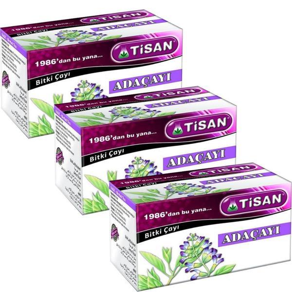 Tisan Adaçayı Bitki Süzen Poşet Çay 3 x 20'li - Image 1