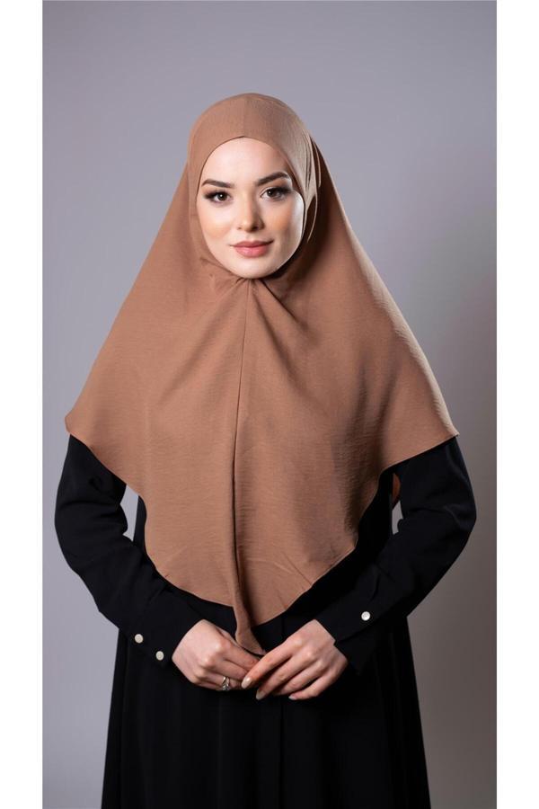 Hürrem Bone Yavru Ağzı Pratik Hazır Geçmeli Tesettür Eşarp Pamuk Caz Kumaş Düz Hijab 2306_35 - Image 1