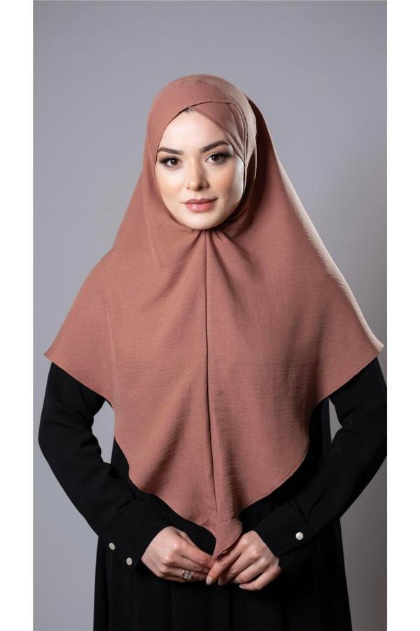 Hürrem Bone Yavru Ağzı Pratik Hazır Geçmeli Tesettür Eşarp Pamuk Caz Kumaş Tek Katlı Çapraz Hijab 2305_35 - Image 1