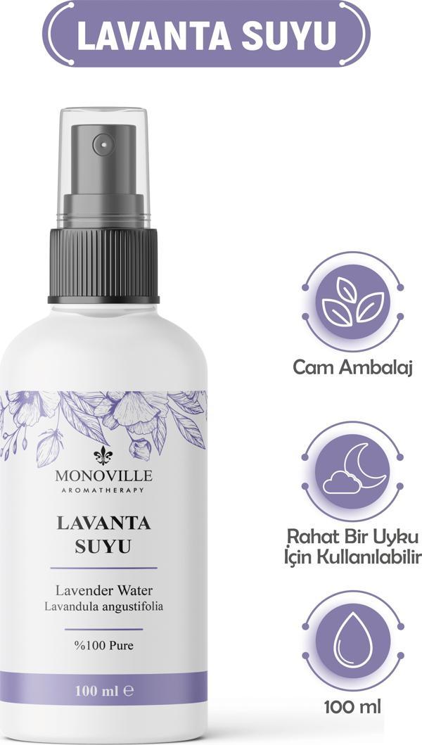Lavanta Suyu 100 ml Cam Şişe %100 Saf ve Doğal Sprey Başlıklı (Lavender Water) - Image 1