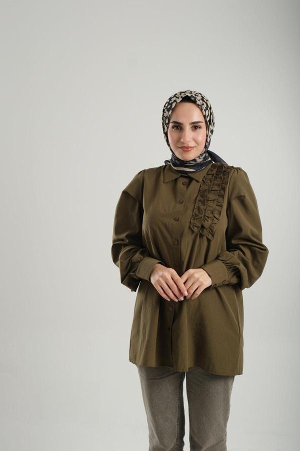 Giverny Siyah Desenli Eşarp Kesik Elyaf Pamuksu Leopar Dijital Baskılı 202206_01 - Image 1