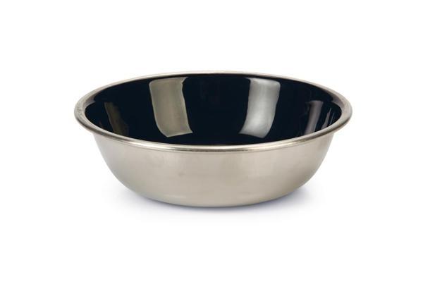Beeztees Kedi Mama Su Kabı, Paslanmaz Çelik, Siyah, 13cm, 350ml - Image 1