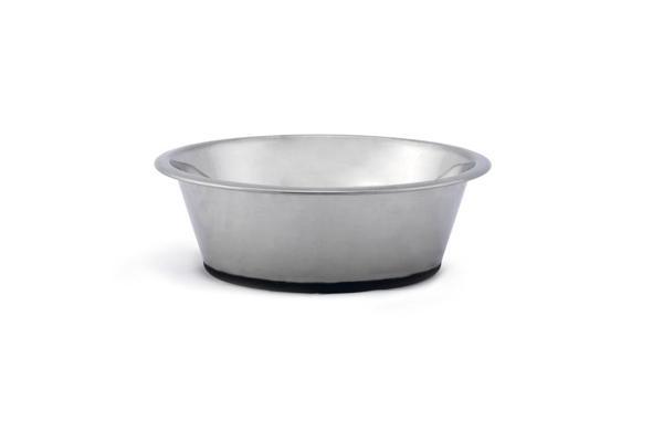 Beeztees Köpek Mama Su Kabı, Kaymaz Tabanlı, Paslanmaz Çelik, 25cm, 2,7L - Image 1