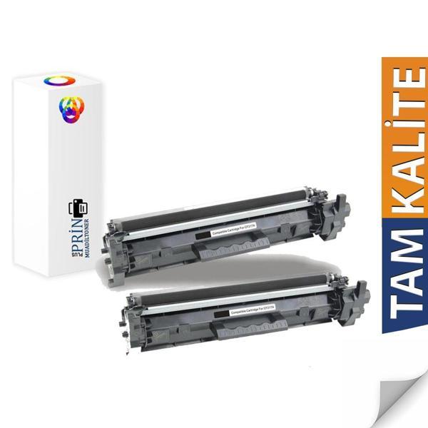 PlusPrint Hp G3Q58A Muadil Toner Yazıcı Uyumlu CF217A Chipsiz 2li Paket - Image 1