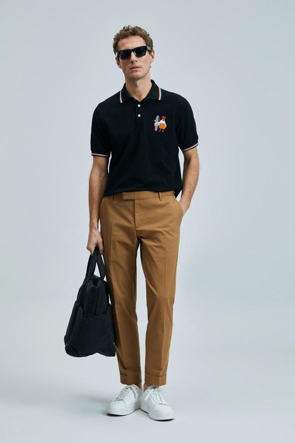 Lufian Erkek Sansa Smart Polo T-Shirt 111040218 Siyah - Image 1