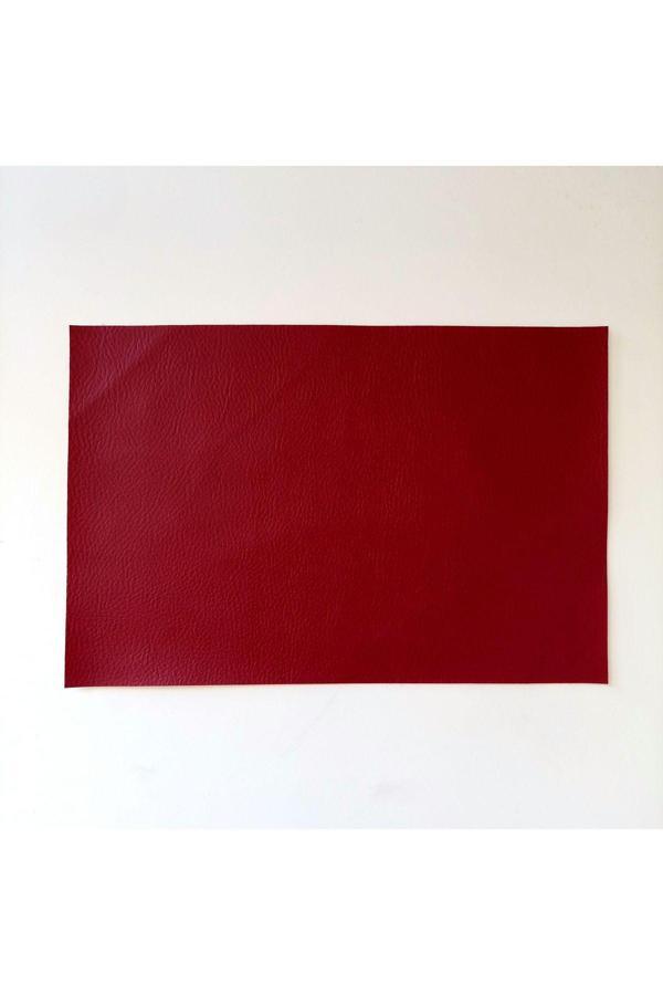 El Yapımı Suni Deri 18Cm×27Cm Bordo - Image 1
