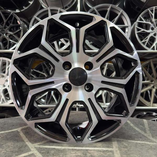15 inç 4x100 Clio Getz İ20 Siyah Elmas Kesim Jant Modeli (4 Adet) - Image 1