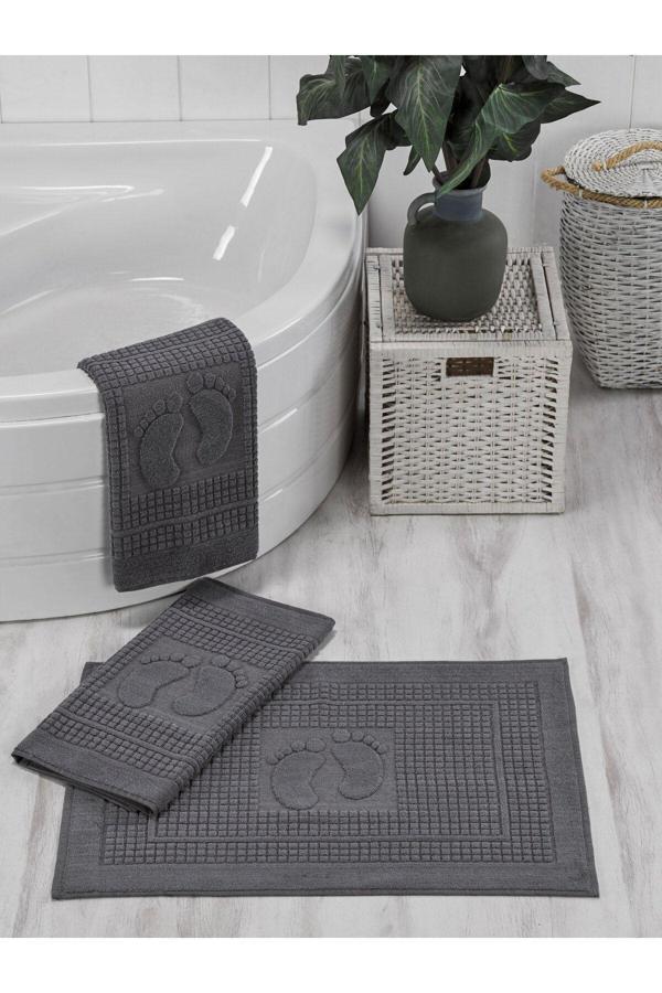Denia Home Textile Vetra Ayak Havlusu-Paspas Seti 3'Lü - Image 1