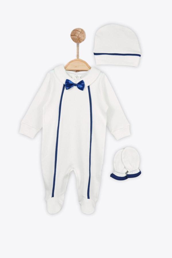 Minytrendy Erkek Bebek 3 Parça Yenidoğan Tulum Hastane Çıkışı Takımı Bebek Hediyelik Babyshower - Image 1