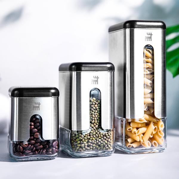 Karaca Shinex Inox 3 Parça Cam Saklama Kabı Seti - Image 1