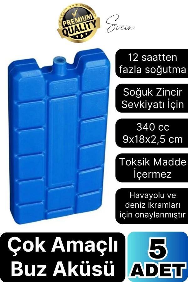 5 Adet Buz Aküsü 12 Saat Termal Soğutma Kamp Piknik Seyahat Yiyecek İçecek Çanta Soğuk Kutusu - Image 1