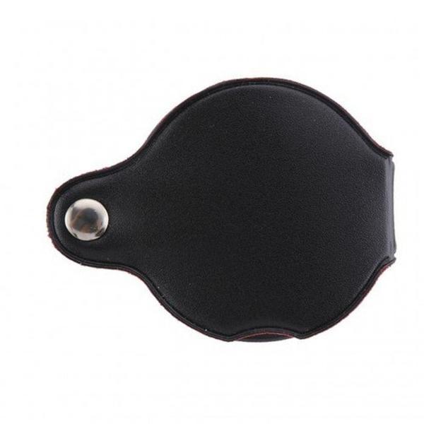 Büro Ev Ofis Hediyesi için 5X 50MM Büyüteç Deri Kaplama Prestij Katlanır Mini Cep Büyüteci - Image 1