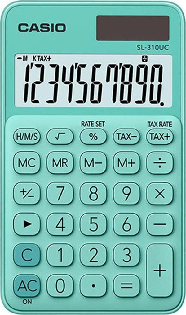 Casio Sl-310Uc-Gn Cep Tipi 10 Hane Yeşil Hesap Makinesi - Image 1