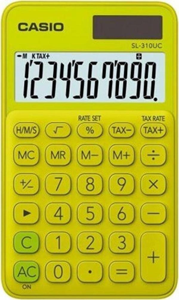 Casio Sl-310Uc-Yg Cep Tipi 10 Hane Sarı Hesap Makinesi - Image 1