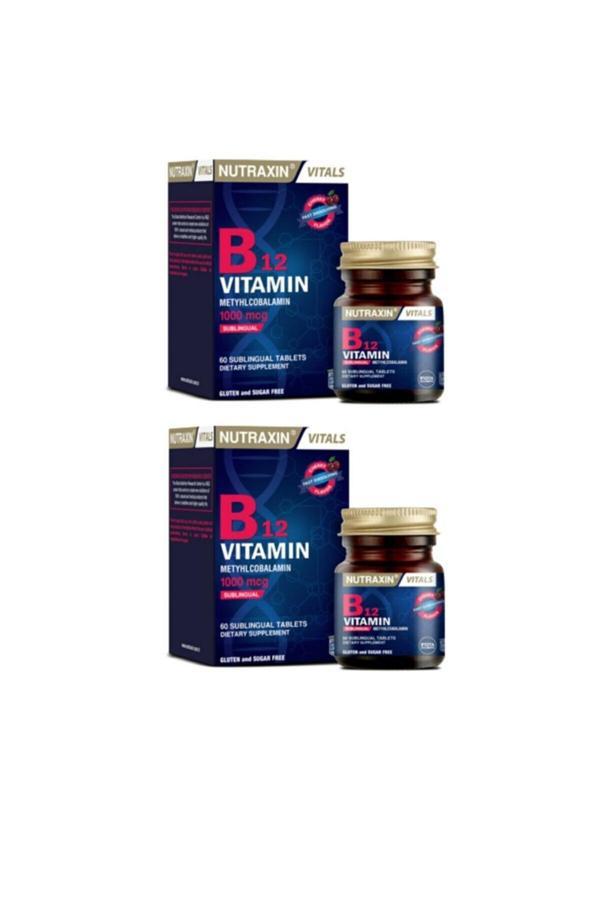 Nutraxin B12 Vitamin 1000mcg 60 Tablet 2 Adet - Image 1