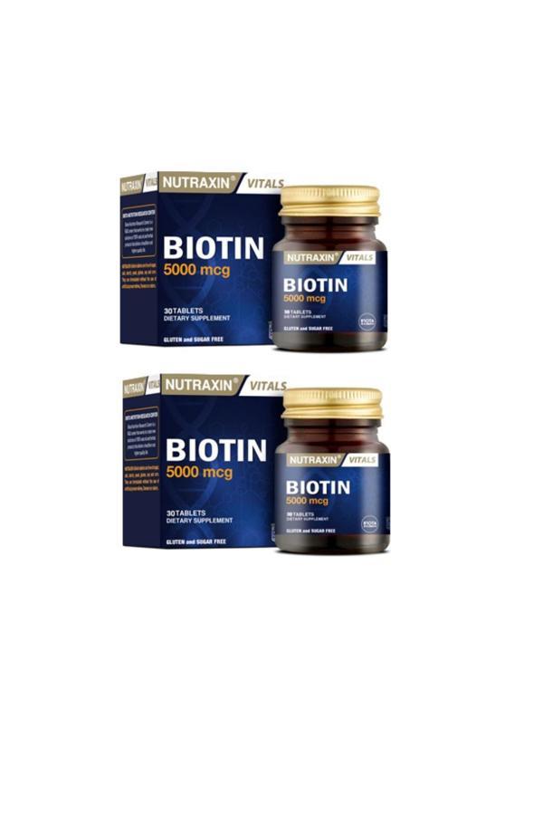 Nutraxin Biotin 5000 Mcg 30 Tablet 2 Adet - Image 1