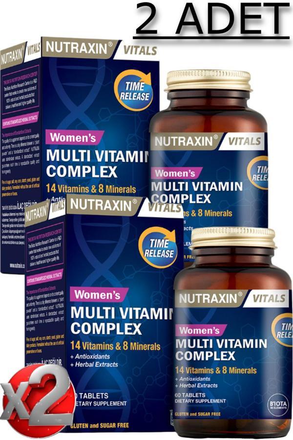 Nutraxin Womens Multivitamin Mineral Complex 60 Tablet 2 Adet - Image 1