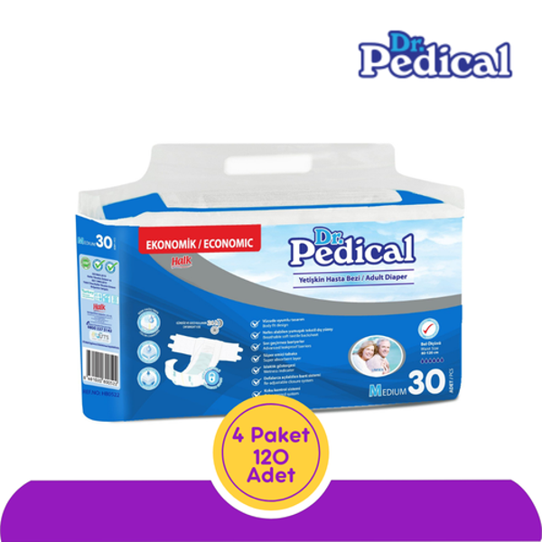 Dr. Pedical Belbantlı Yetişkin Hasta Bezi Medium - 4 x 30 Adet - Image 1
