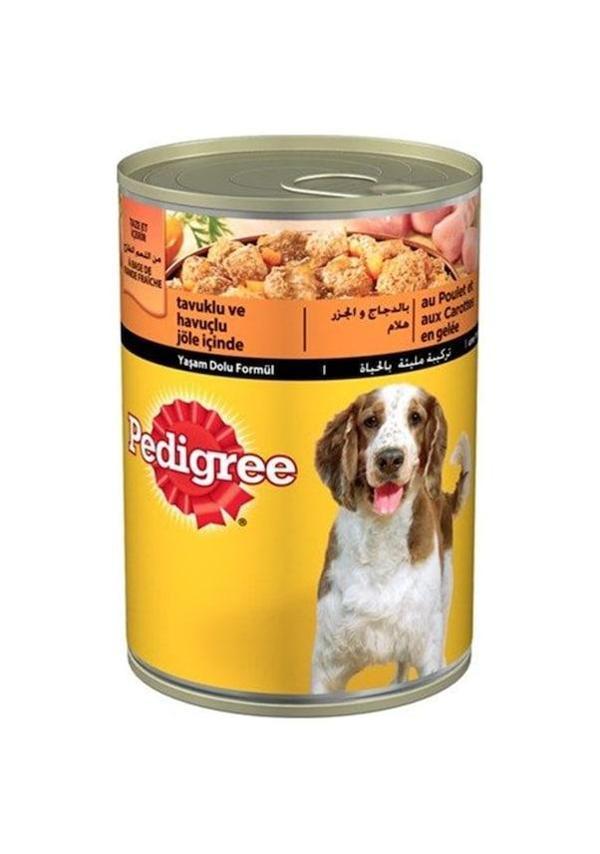 Pedigree Tavuklu ve Havuçlu Konserve Yetişkin Köpek Maması 6 x 400 G - Image 1