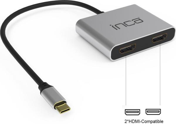Inca İtpc-4 Usb C To 2X Hdmi 4K Usb 2.0+Pd - Image 1