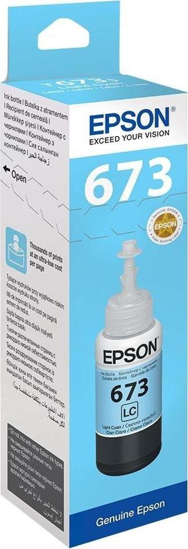 Epson T6735 Light Cyan Açık Mavi Şişe Mürekkep T67354A - Image 1