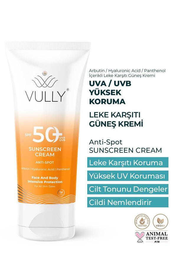 Vully Leke Karşıtı - Aydınlatıcı Ve Nemlendirici Yüksek Koruyucu Spf+50 Yüz Ve Vücut Güneş Kremi 50 Ml - Image 1