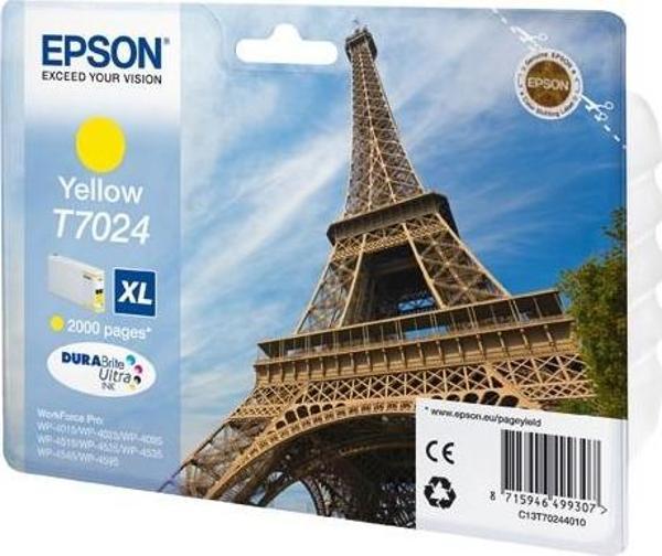 Epson T7024 Yellow Sarı 2.000 Sayfa Kapasiteli Mürekkep Kartuş T70244010 - Image 1