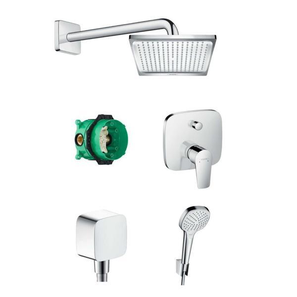 Hansgrohe Talis E Ankastre Kare Banyo Seti Krom - Image 1