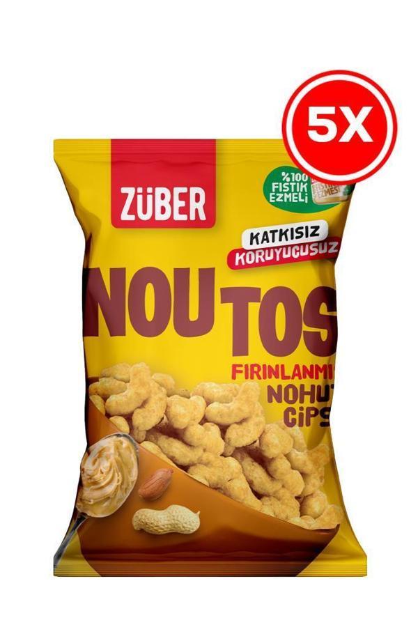 Noutos Nohut Cipsi %100 Fıstık Ezmeli 55gr X 5 Adet - Image 1