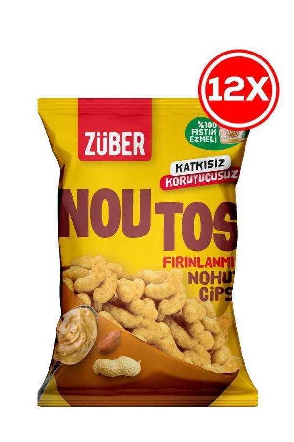 Noutos Nohut Cipsi %100 Fıstık Ezmeli 55gr X 12 Adet - Image 1