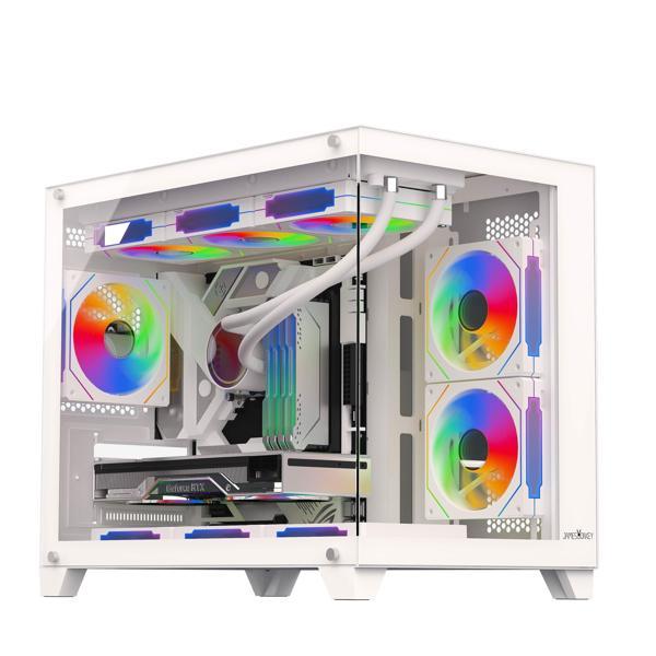 James Donkey Stark S700 3xARGB Temperli Cam mATX Beyaz Gaming (Oyuncu) Kasa - Image 1