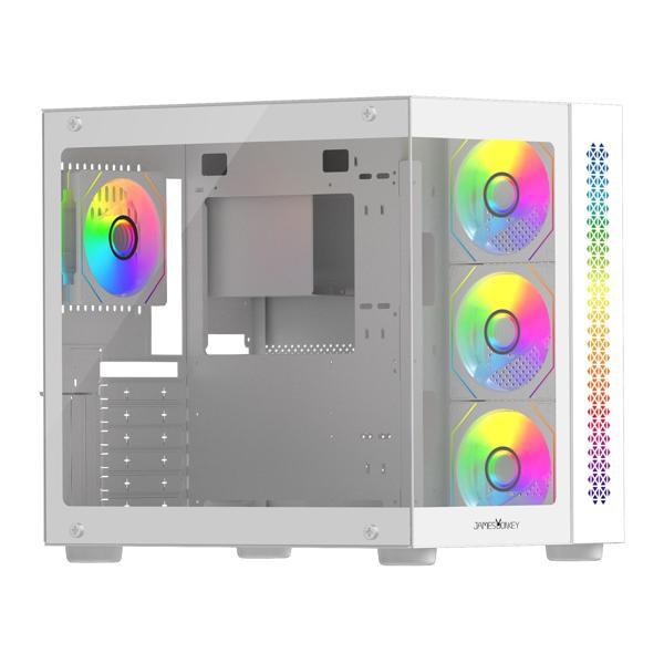 James Donkey Stark S800 4xARGB Temperli Cam ATX Beyaz Gaming (Oyuncu) Kasa - Image 1