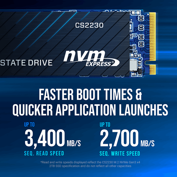 PNY CS2230 2TB 3300/2600 NVMe PCIe M.2 SSD (M280CS2230-2TB-RB) - Image 1