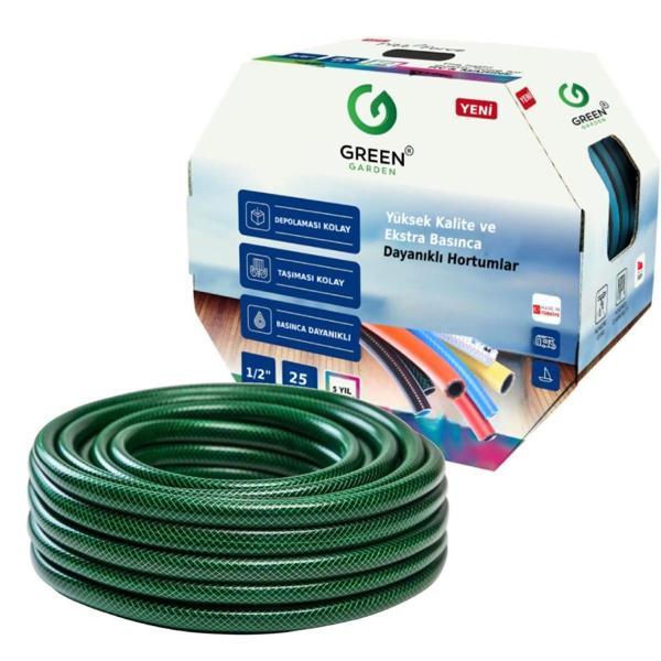 Greengarden 381230 Flex Örgülü Bahçe Hortumu 1/2-30 mt - Image 1