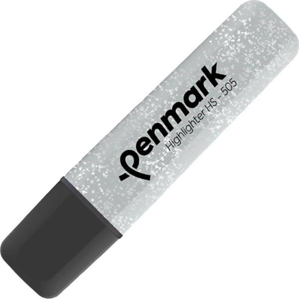 Penmark Fosforlu Kalem (İşaret Kalemi) Metalik Simli Gümüş HS 505 18 (10 Lu Paket) - Image 1