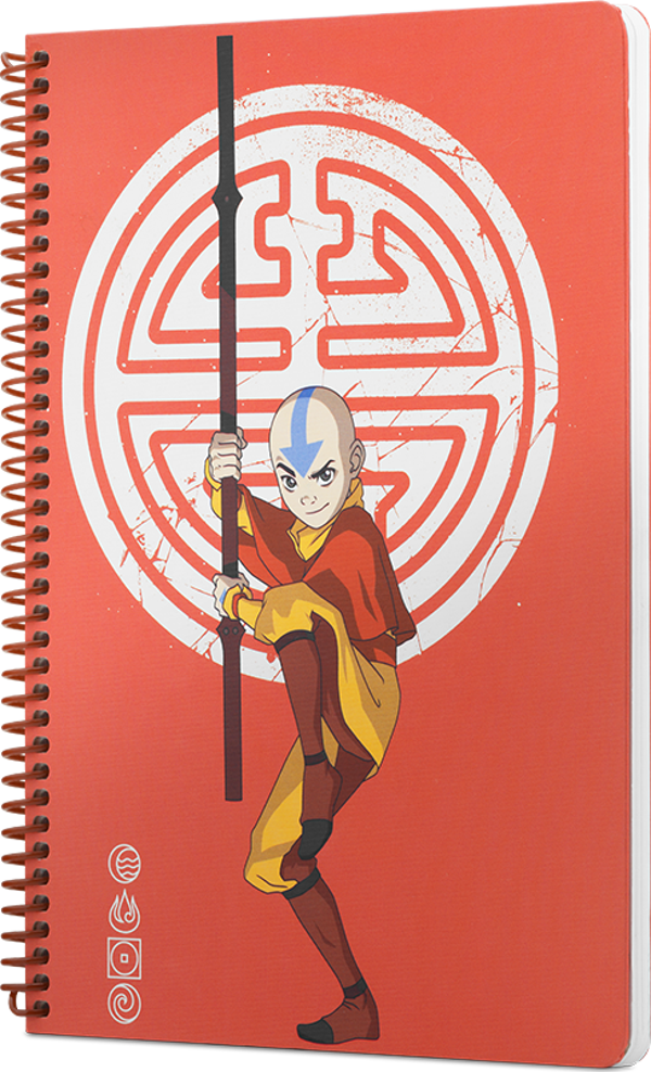 Mabbels Avatar Aang Spiralli Not Defteri Kırmızı 80 Yaprak Çizgili 17X24Cm Dft-388616 - Image 1