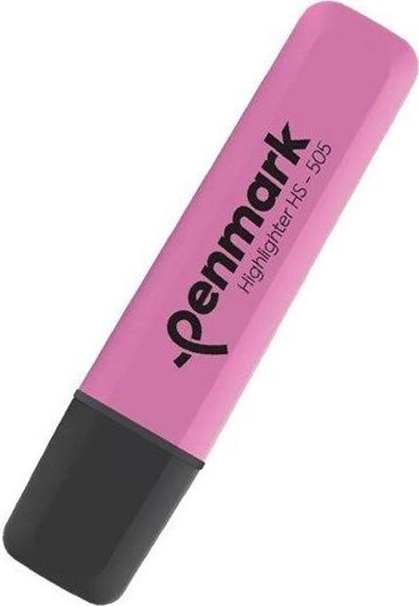 Penmark Neon Fosforlu Kalem (İşaret Kalemi) Pembe Hs505-04 (10 Lu Paket) - Image 1