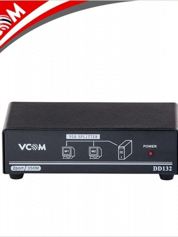 Vcom Dd132 1-2 Port 350Mhz Metal Vga Splitter (1 Pc 2 Monitör) - Image 1