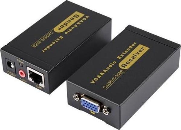 Vcom Dd191 Vga Rj45 Cat5E-6 Extender Metal 100 Metre Uzatıcı - Image 1