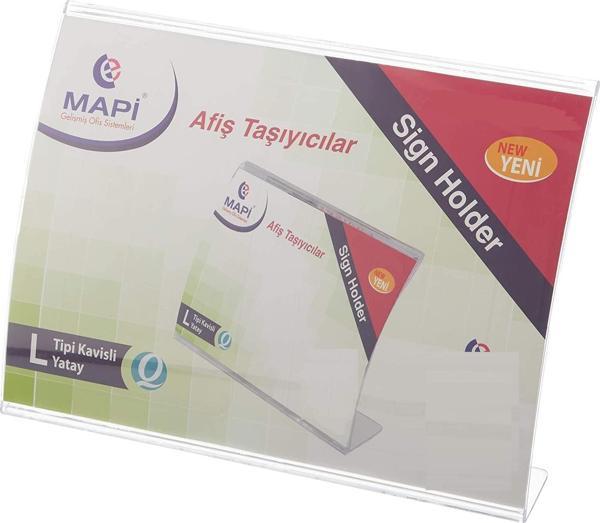 Mapi L Tipi Afiş Taşıyıcı Ayarlı Alt Taban 52X74MM Dikey 5340555 - Image 1