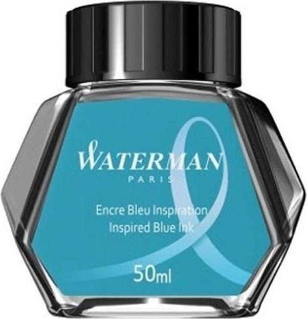 Waterman Dolma Kalem Mürekkebi Cam Şişede 50 Ml Deniz Mavi S0110810 - Image 1