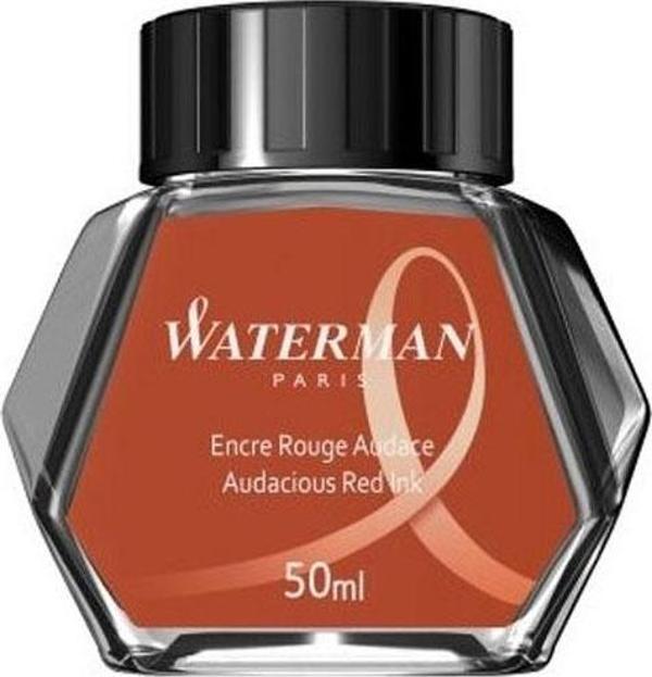 Waterman Dolma Kalem Mürekkebi Cam Şişede 50 Ml Kırmızı S0110730 - Image 1