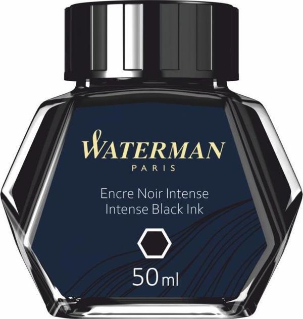 Waterman Dolma Kalem Mürekkebi Cam Şişede 50 ML Siyah S0110710 - Image 1