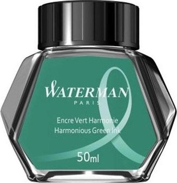 Waterman Dolma Kalem Mürekkebi Cam Şişede 50 ML Yeşil S0110770 - Image 1