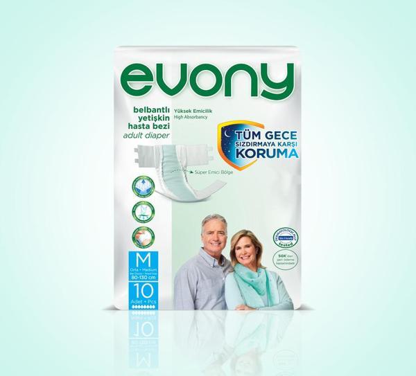 Evony Belbantlı Hasta Bezi M Beden 10x5 50 Adet - Image 1