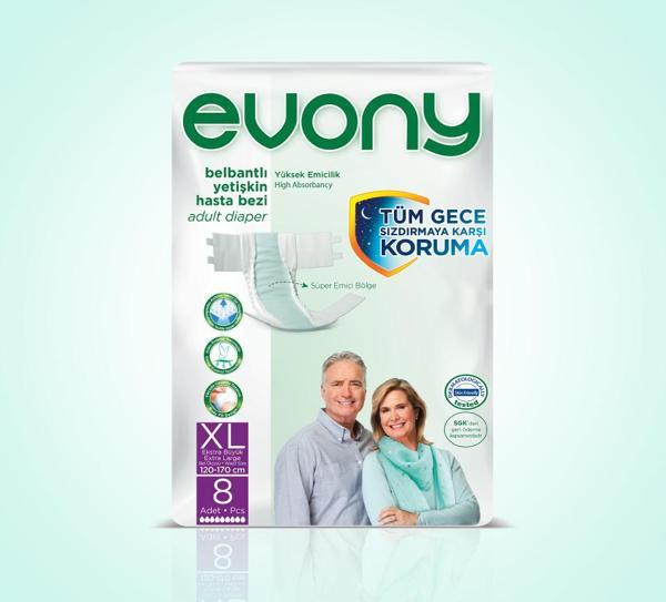 Evony Belbantlı Hasta Bezi Xl Beden 8x2 16 Adet - Image 1