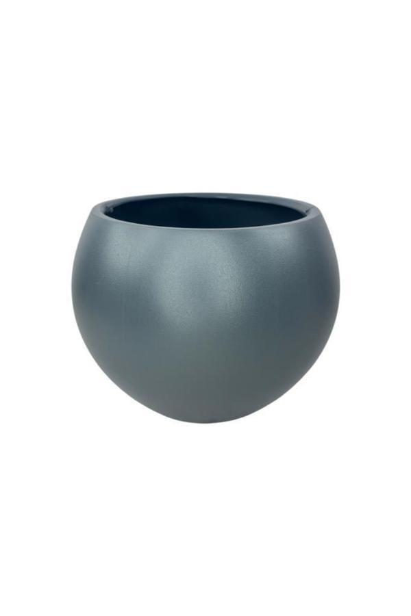 Küre Yuvarlak Top Vazo Dekoratif Saksı ANTRASİT 25*20cm - Image 1